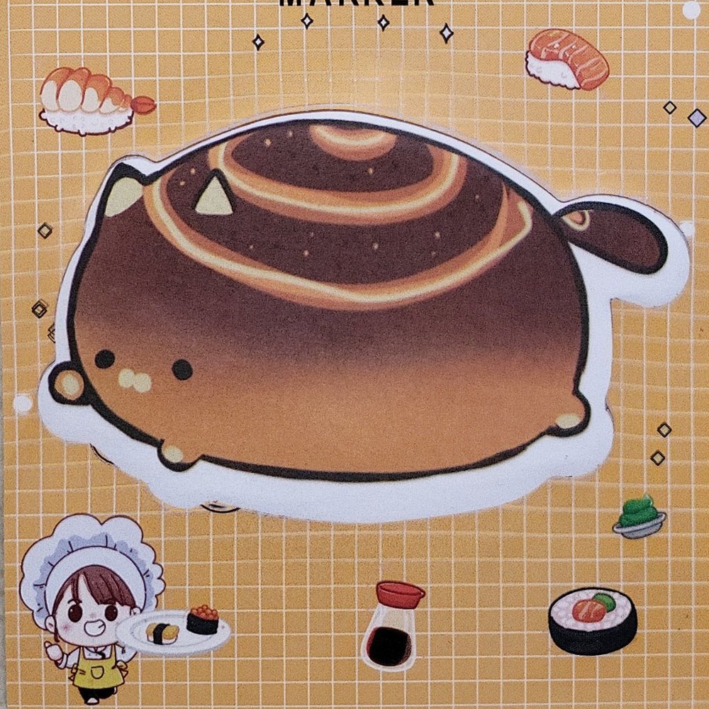 Kawaii Chocolate bread bun pan sticky note memo pad